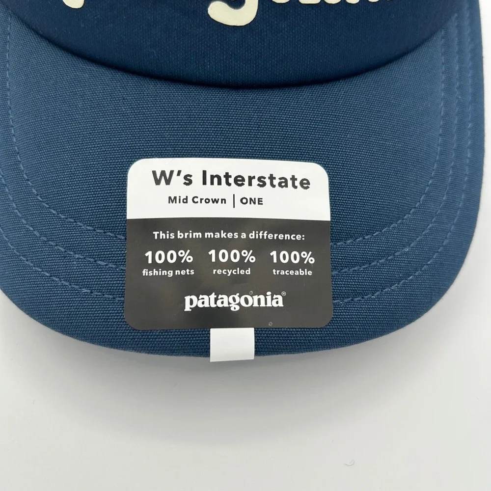 Patagonia Trucker Hat Fitz Roy Far Out Interstate Womens‎ OS Stone Blue Outdoors